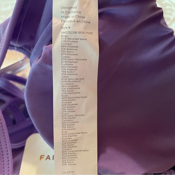 Fabletics Wrap Around Bandeau Bikini Top And Strappy Bikini Bottom Set Size XS - Picture 6 of 7